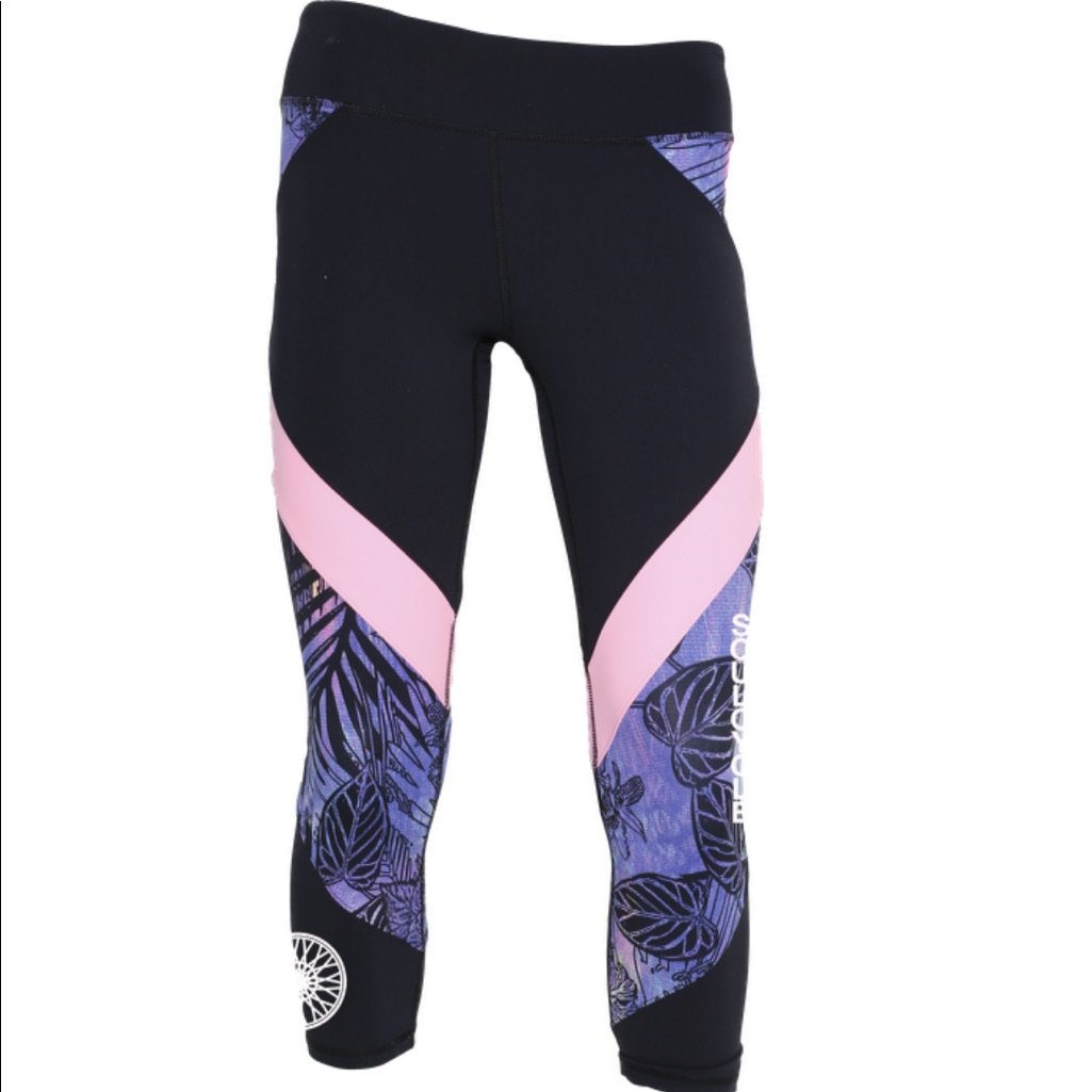 Soul Cycle Wrap Around Print Capri